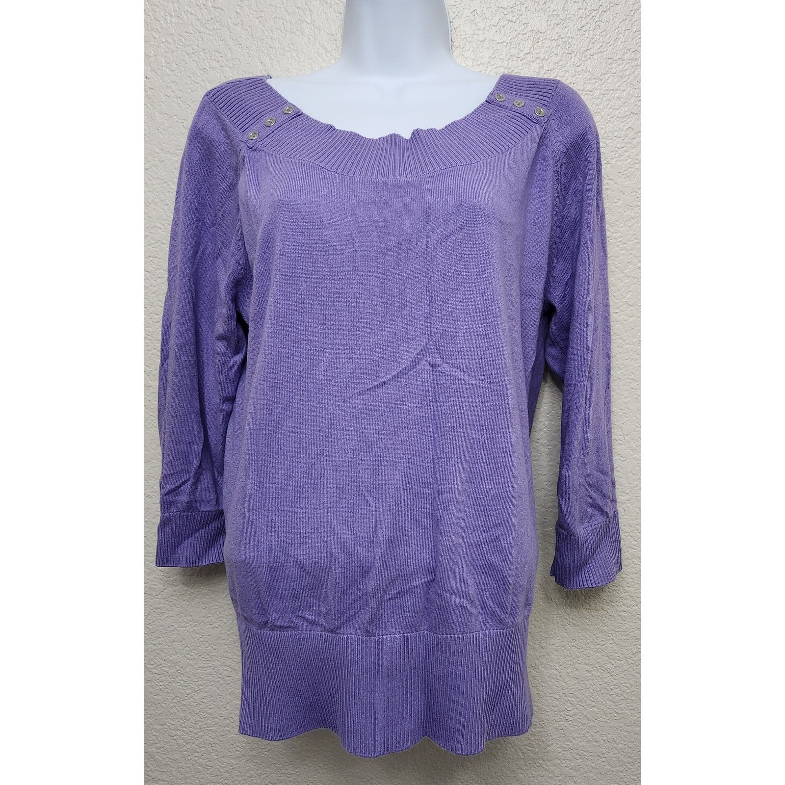 Other New York & Company Purple Boat Neck Sweater Top XL Size XL / US 12-14 / IT 48-50 - 1 Thumbnail