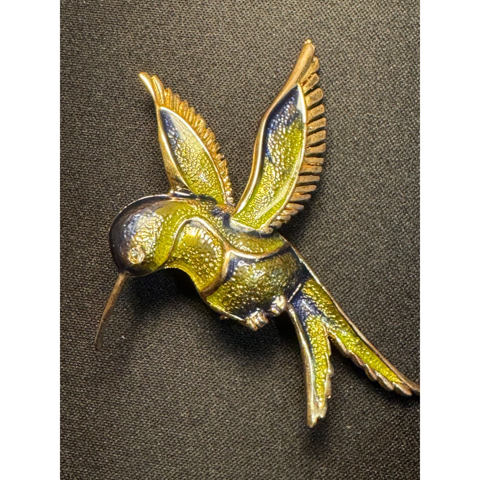 Other Gold Tone Hummingbird Brooch Blue and Green Enamel Size ONE SIZE - 2 Thumbnail