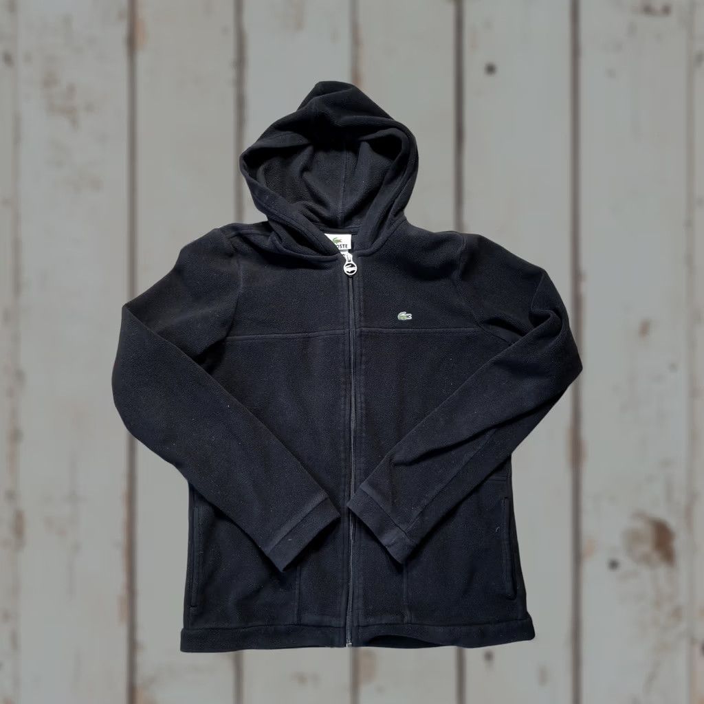 Lacoste Lacoste Full Zip Fleece Jacket Womens Size 36 Black Long Sleeve Zip Logo Corded Classic Casual Size XS / US 0-2 / IT 36-38 - 1 Thumbnail