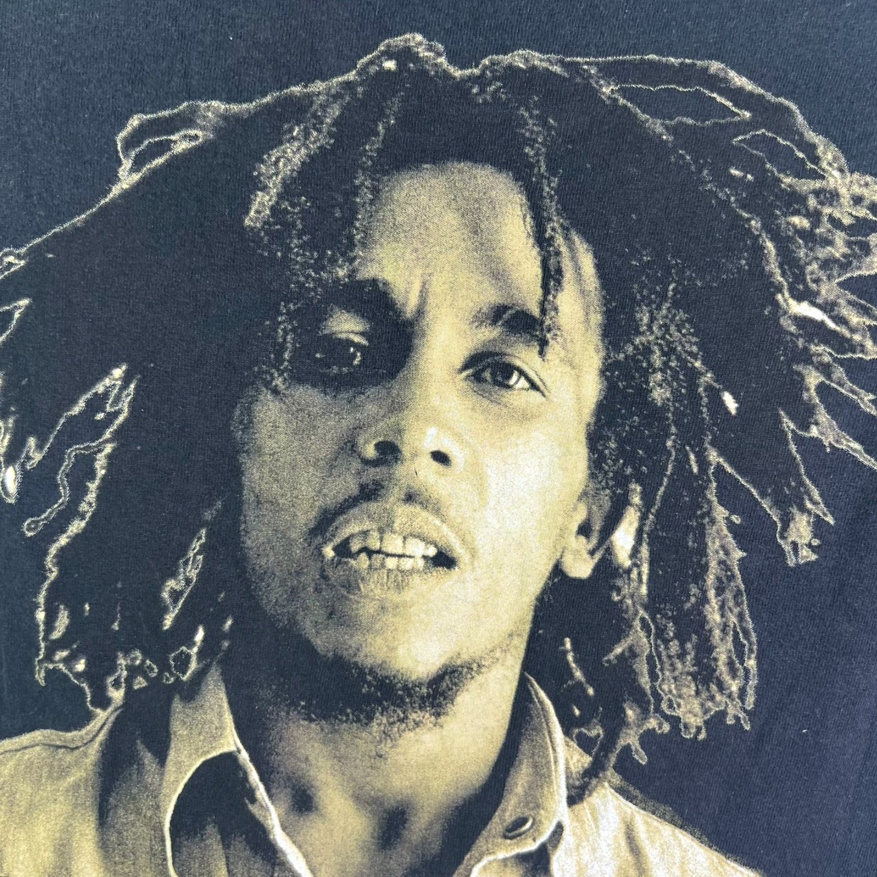 Vintage VINTAGE Zion Rootswear Bob Marley All Over Print T Shirt Adult S Black 2000s 90s Band Music Mens Size US S / EU 44-46 / 1 - 2 Thumbnail