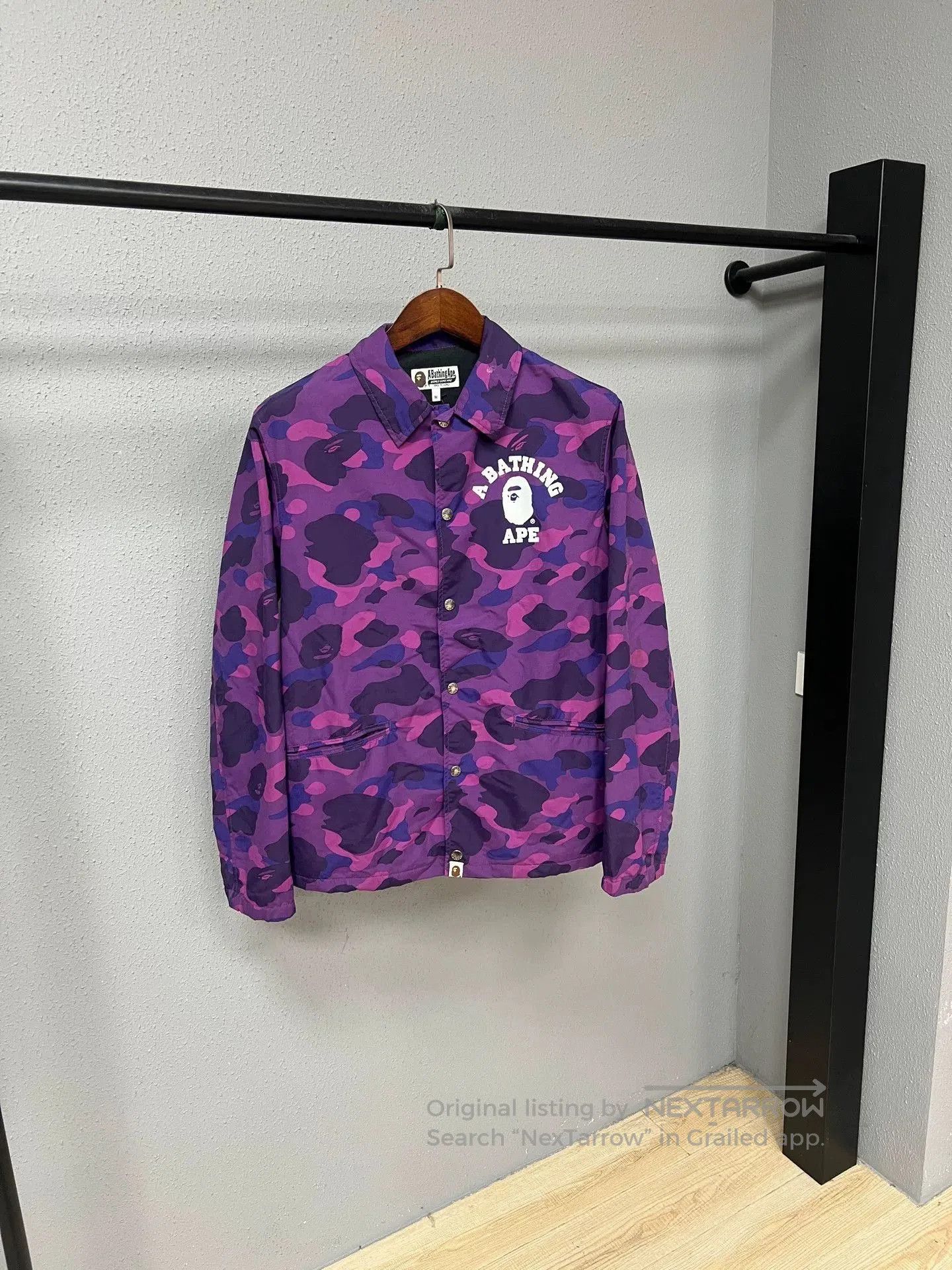 Bape Bape Purple Camo Coach Jacket. Size US M / EU 48-50 / 2 - 1 Thumbnail