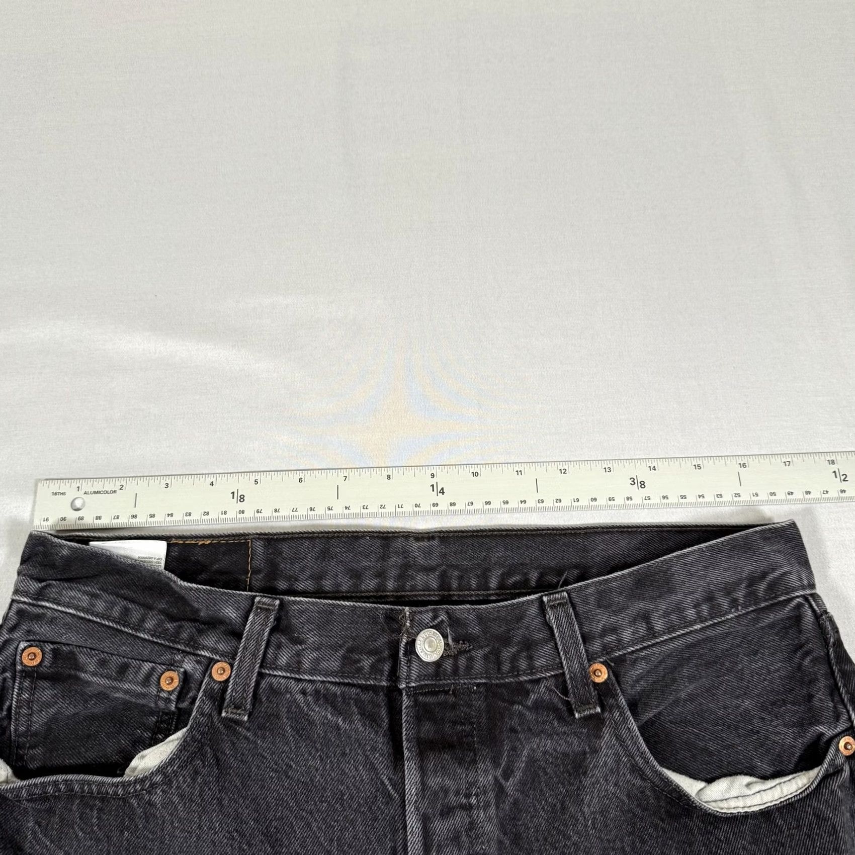 Levi's Levi's 501 Jeans Mens Regular Straight Leg 34x30 Black Denim Cotton Button Fly Pockets Vintage: No West Cowboy Theme Cowboy Size US 34 / EU 50 - 7 Thumbnail