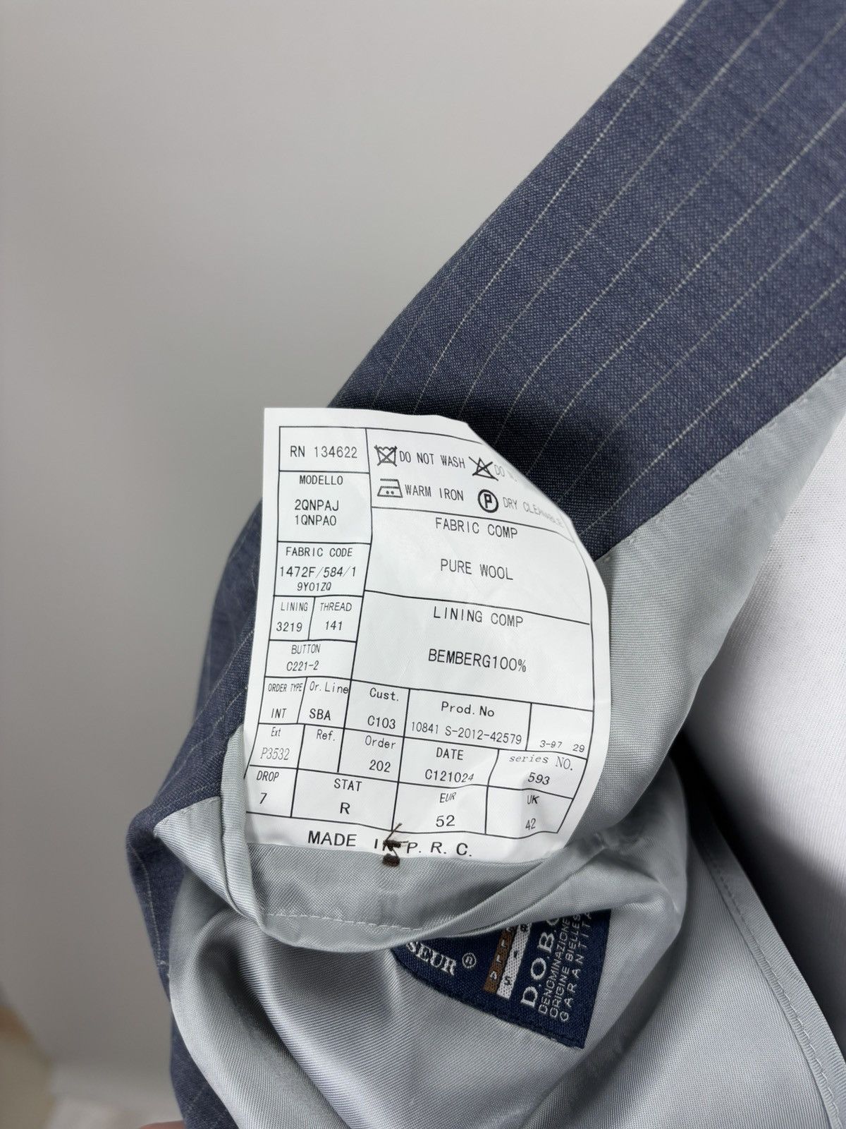 Suitsupply Mens blazer Suitsupply Size 42 Color Blue Size 42R - 15 Thumbnail