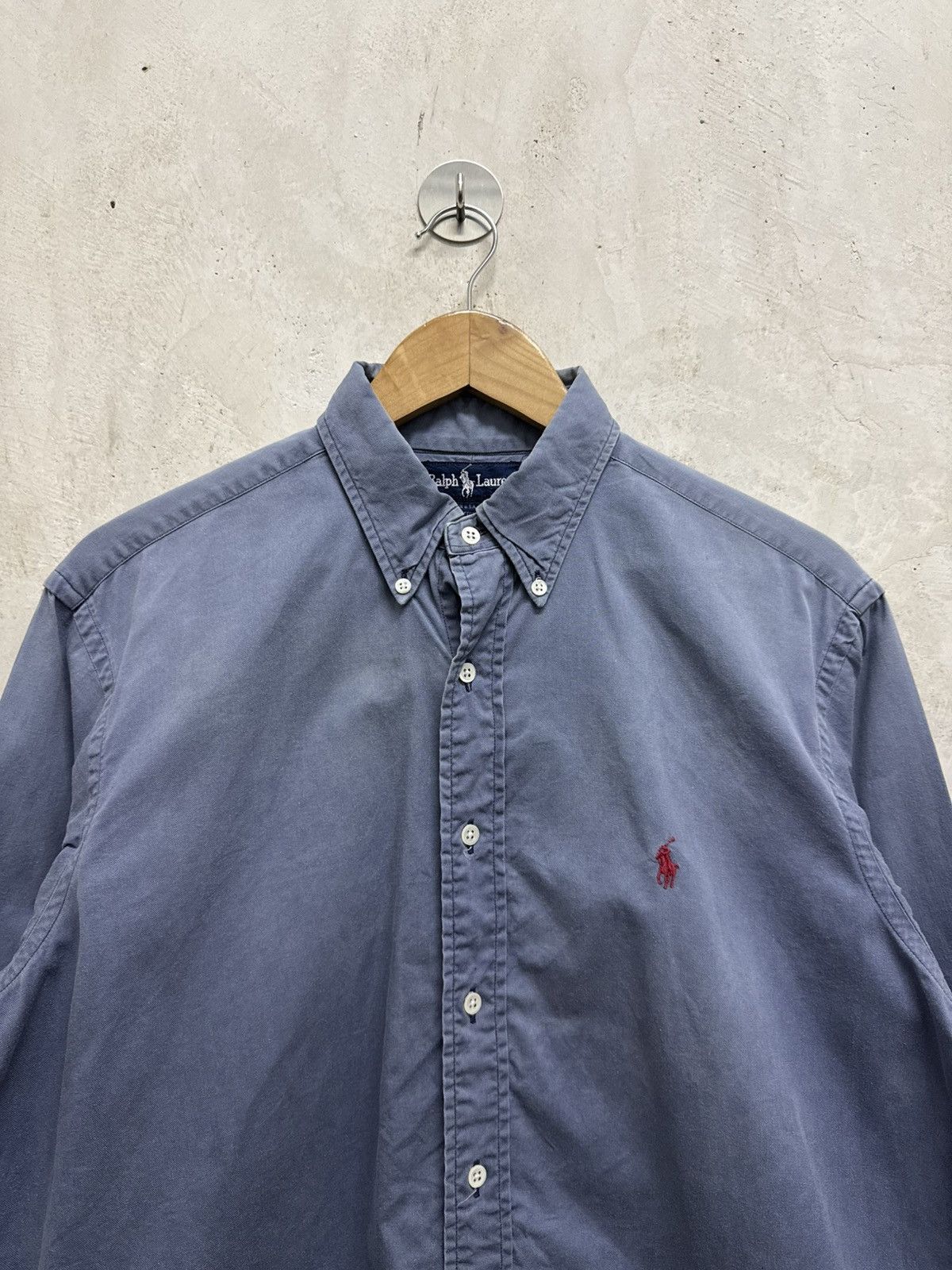 Polo Ralph Lauren Vintage 90s Polo Ralph Lauren Faded Shirt Size US M / EU 48-50 / 2 - 2 Thumbnail