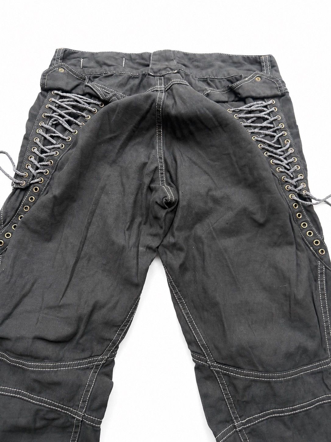 Japanese Brand Cook Lace up flare cargo pants Size US 30 / EU 46 - 4 Thumbnail
