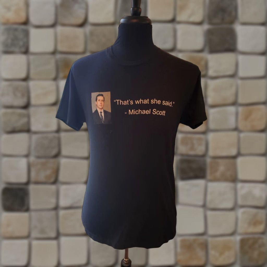 Ripple Junction The Office T-Shirt Michael Scott That's What She Said M Mens Black 100% Cotton Ripplejunction Shirt Size US M / EU 48-50 / 2 - 1 Thumbnail
