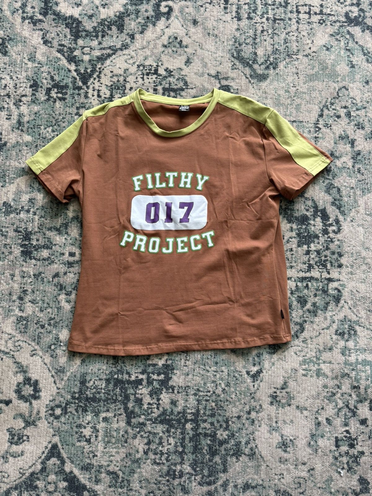 image of Filthy Project Cropped Tee in Brown, Men's (Size Large)