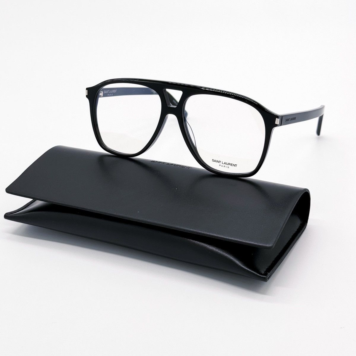 image of Saint Laurent Paris New Saint Laurent Sl 596 Dune Opt Black Sl596 Eyeglasses, Women's