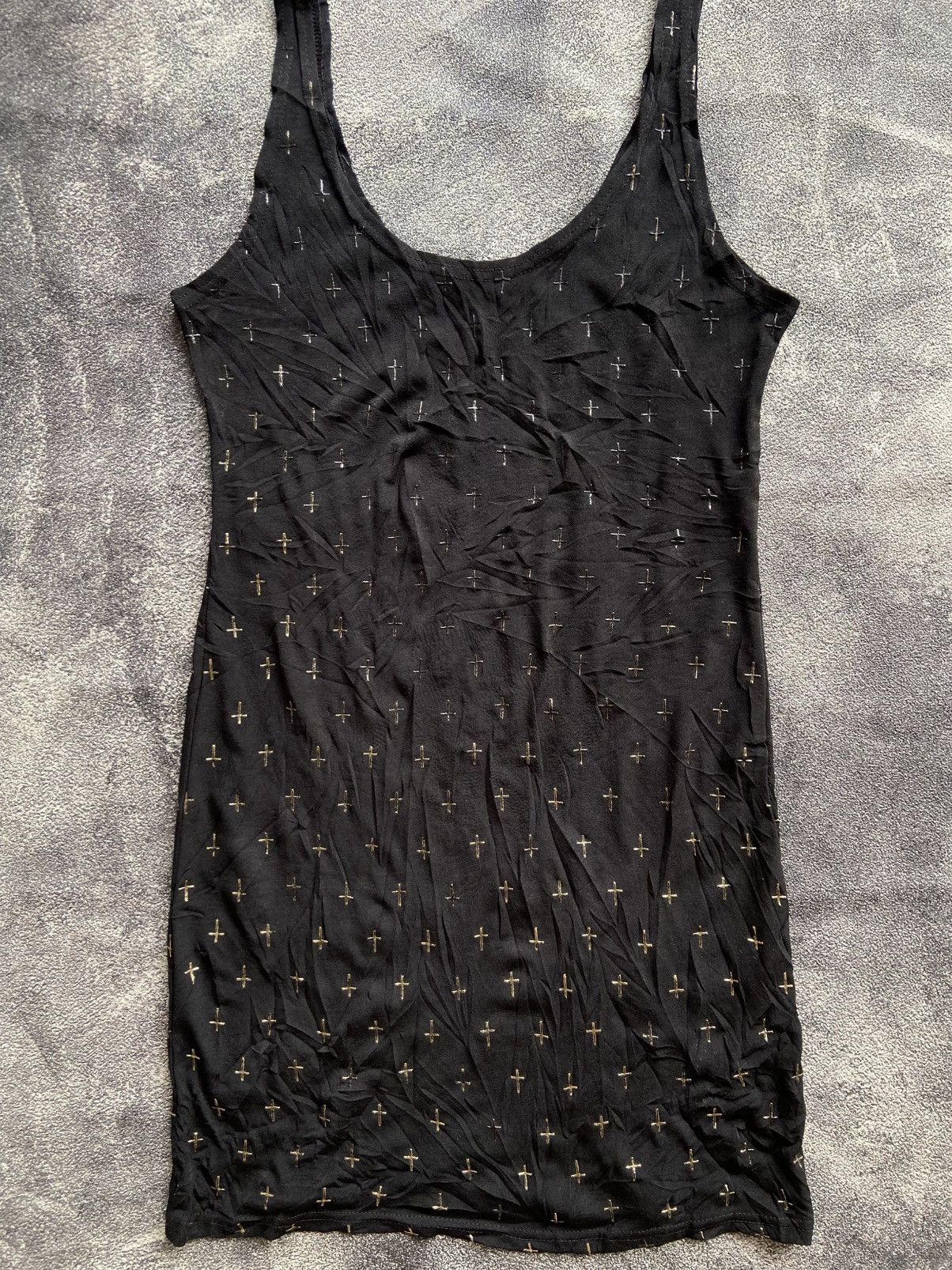 Hysteric Glamour Black Cross All Over Print Logo Tank Top Size US M / EU 48-50 / 2 - 2 Thumbnail