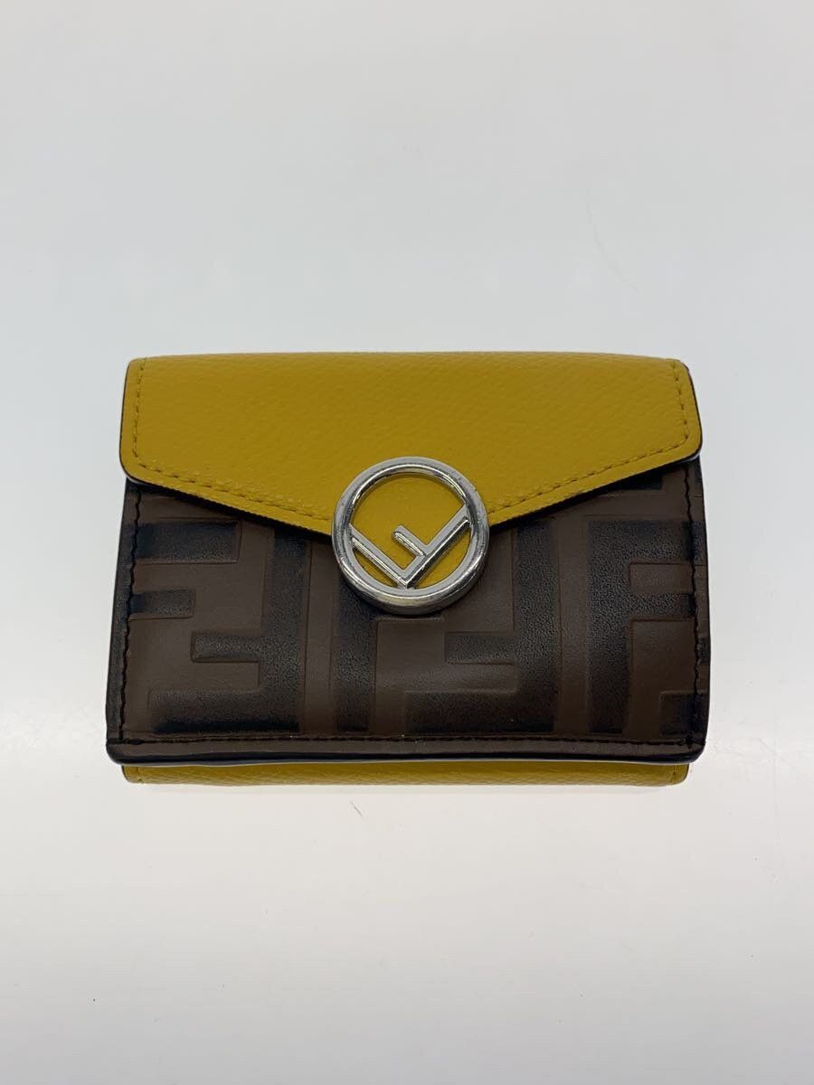 Fendi Fendi Leather Tri-Fold Wallet Yellow Size ONE SIZE - 1 Thumbnail