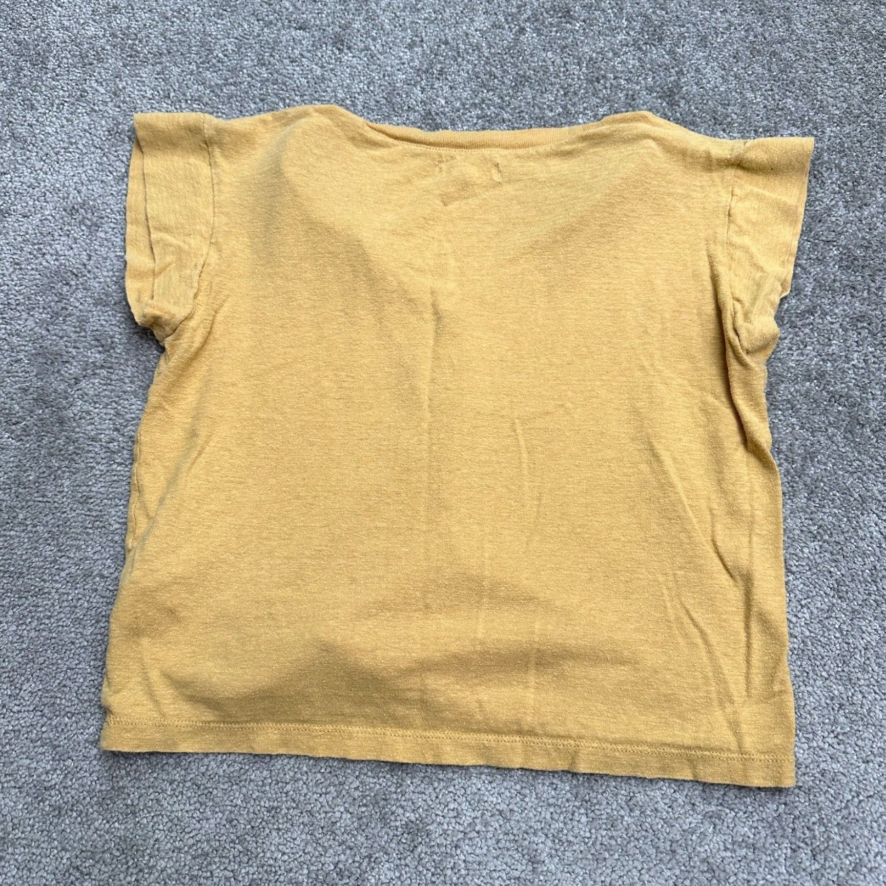 Madewell Madewell T-Shirt Womens Small Yellow V-Neck Cropped Sleeveless Cropped Top Hemp Cotton Casual Vintage No 90s? Size S / US 4 / IT 40 - 2 Thumbnail
