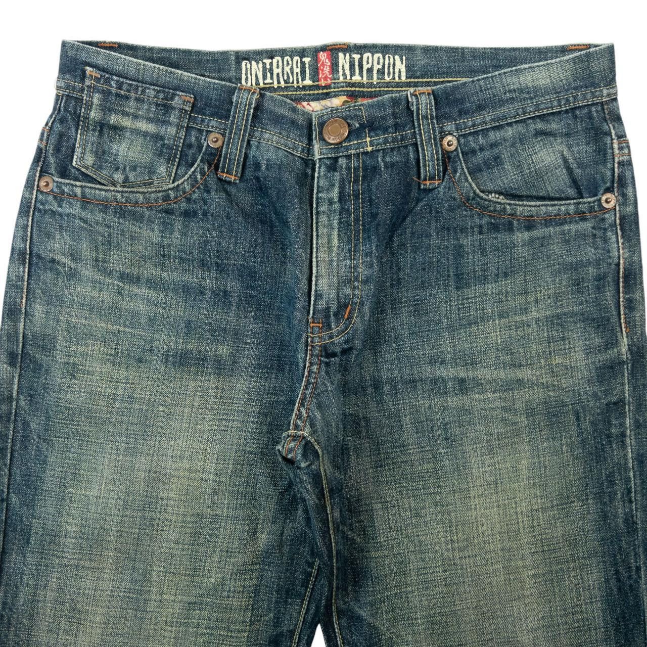 Other Vintage Oniarai Nippon Blue Japanese Denim Jeans Size W33 Size US 33 - 4 Thumbnail