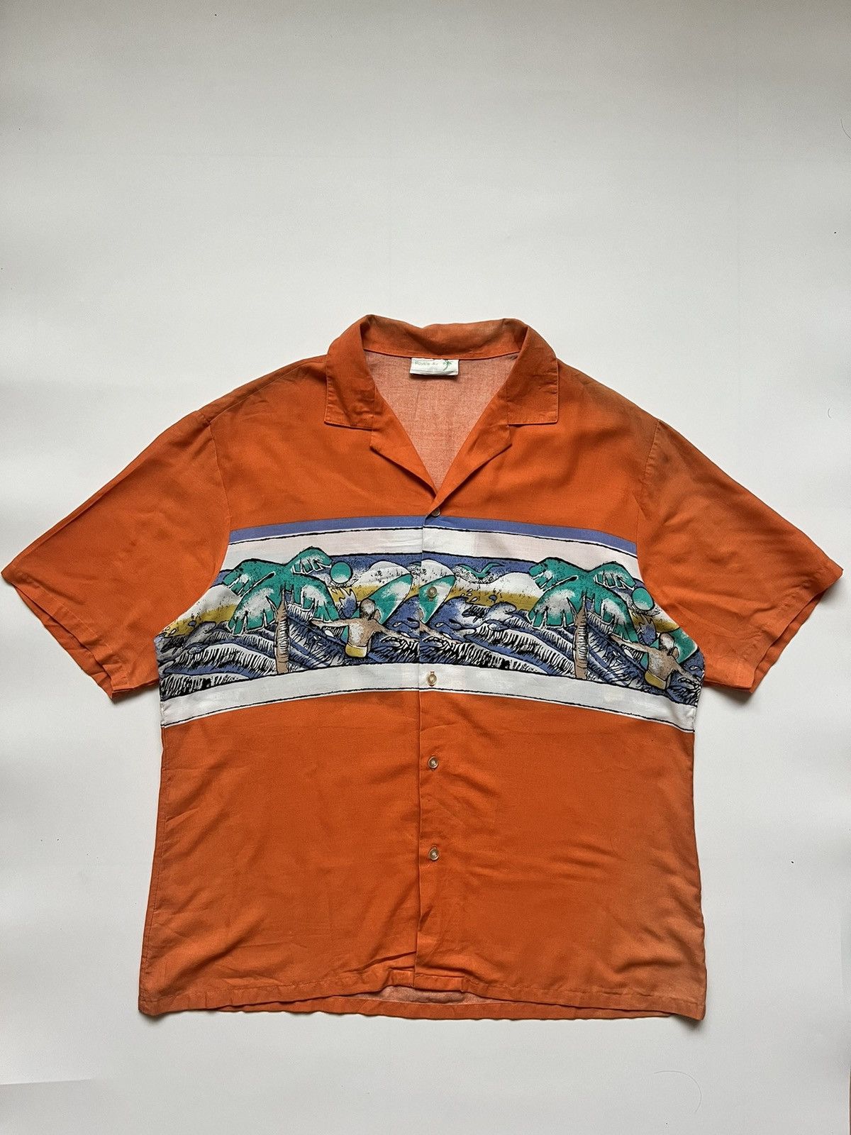 Vintage 1990s Hawaiian Shirt By Royale Air Size US XL / EU 56 / 4 - 1 Thumbnail