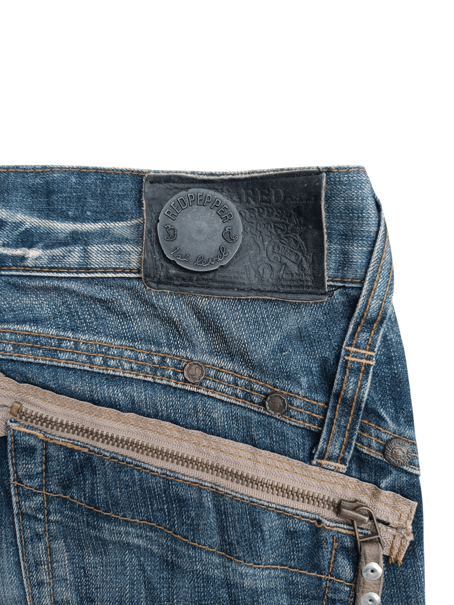 Chip & Pepper × Japanese Brand 🔥FYEE🔥Vintage Red Pepper Distressed Whiskers Denim Size US 32 / EU 48 - 7 Thumbnail