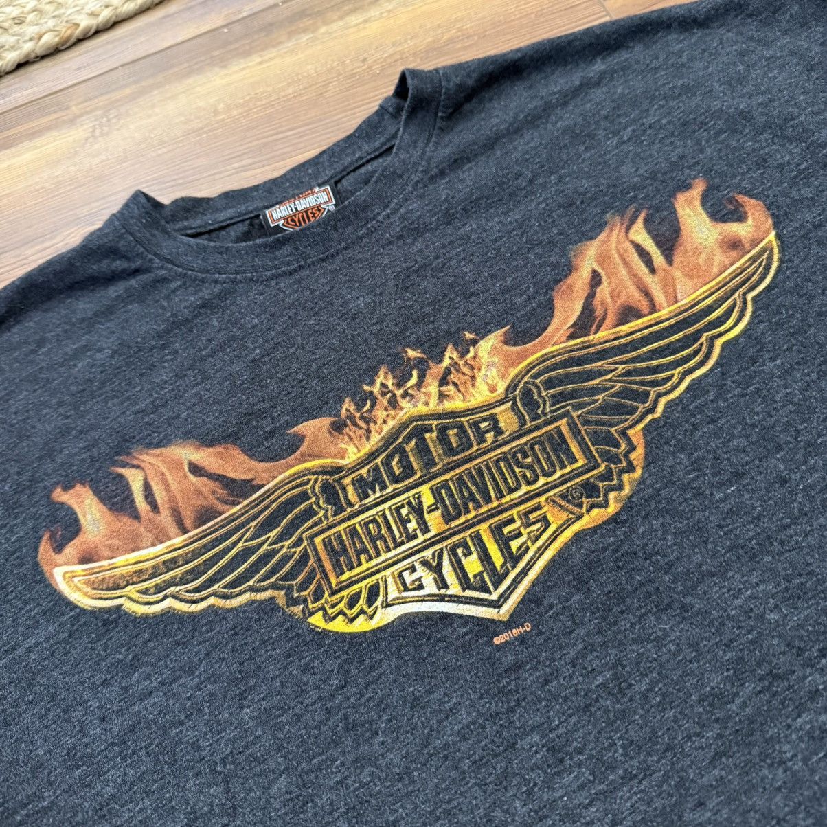 Harley Davidson Harley Davidson Flame Longsleeve Fire Motorcycle Shirt Size US XL / EU 56 / 4 - 2 Thumbnail