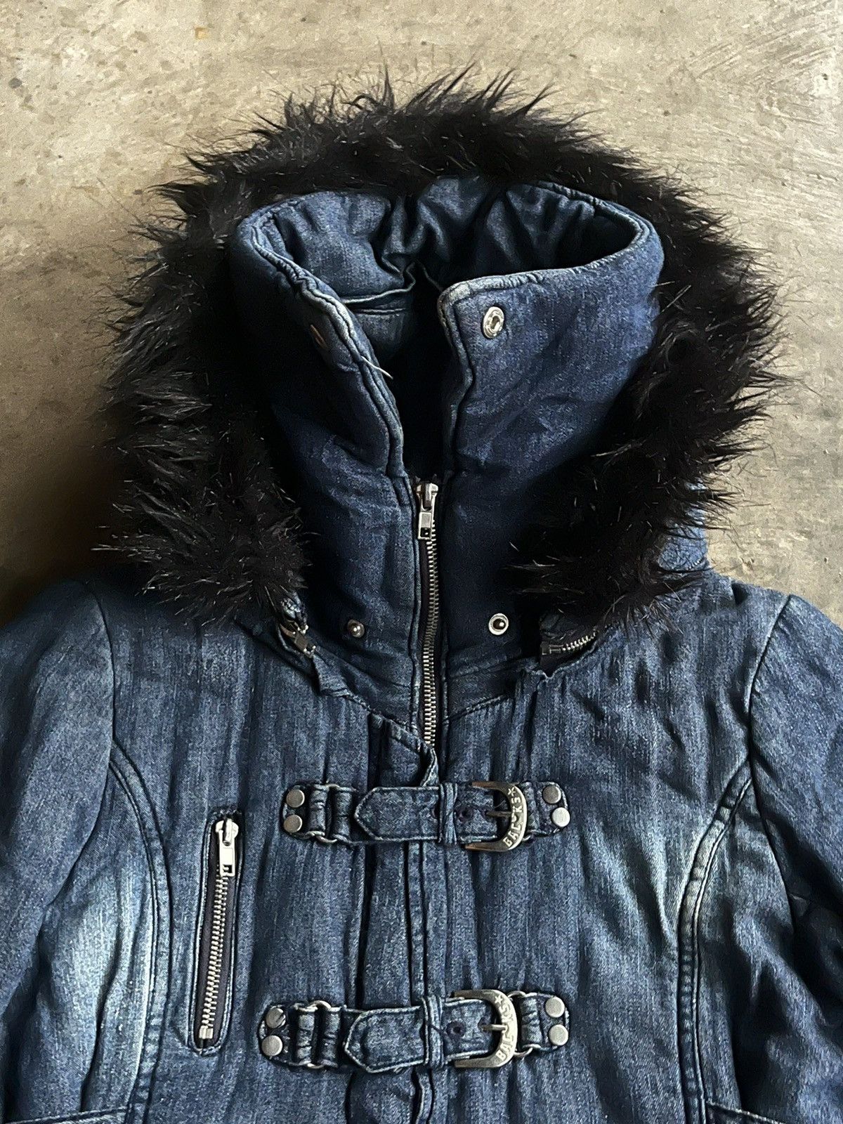 14th Addiction × KMRii × Yasuyuki Ishii Vintage Backs Bono Gothic Bondage Boa Fur Hooded Jacket Punk Size US S / EU 44-46 / 1 - 8 Thumbnail