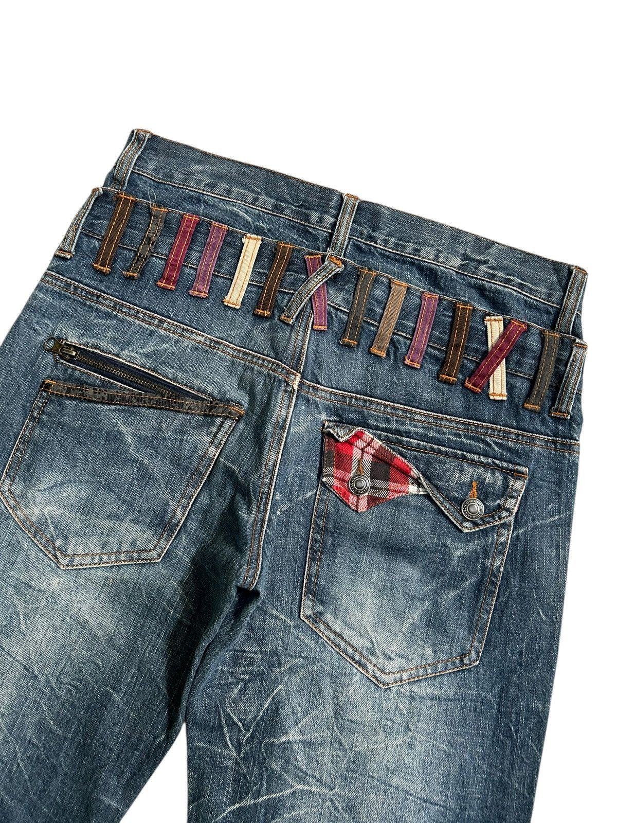 Japanese Brand × Kapital × Vintage Double Waist Nylaus Japanese Punk Style Denim Jeans Size US 32 / EU 48 - 12 Thumbnail