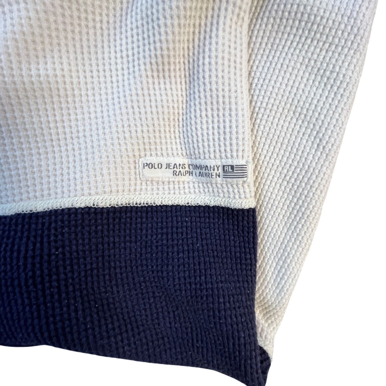 Polo Ralph Lauren Vintage 90s Polo Jeans Co. RL-67 "USA" Waffle Knit Thermal Size US L / EU 52-54 / 3 - 11 Thumbnail