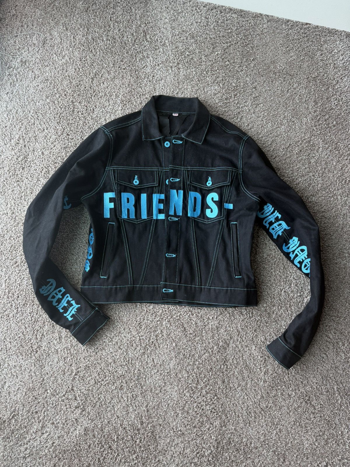 Endless × Vlone Vlone Old English Denim Jacket | Grailed