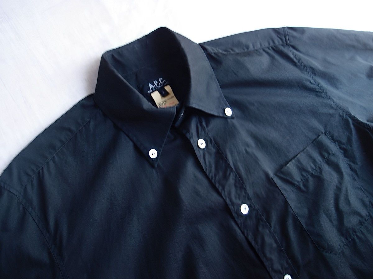 A.P.C. A.P.C. ÉTÉ 2000 Black Button Down Shirt Size2 Made in France Size US L / EU 52-54 / 3 - 4 Thumbnail