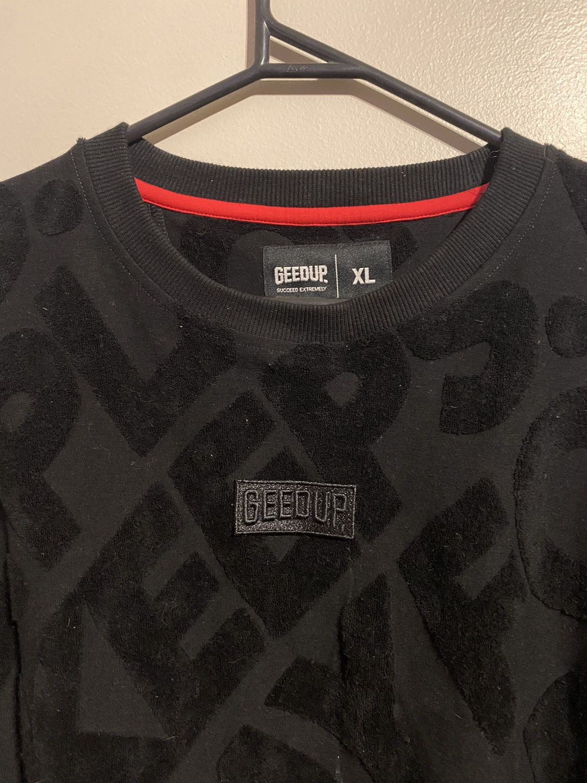 Designer Geedup ‘play for keeps’ with puffy felt spellout detailing. Size US XL / EU 56 / 4 - 3 Thumbnail