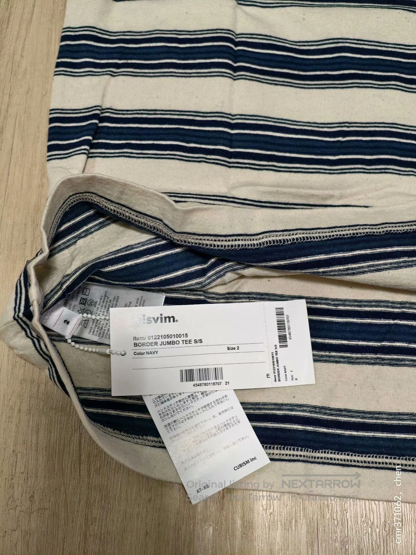 Visvim VISVIM 22SS BORDER JUMBO TEE S/S. Size US M / EU 48-50 / 2 - 6 Thumbnail