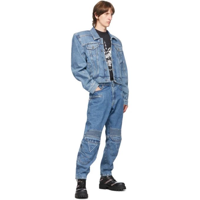 Vetements Multi Zip Embroidered Pocket Patch Biker Runway Jeans FW20 Size US 30 / EU 46 - 24 Thumbnail