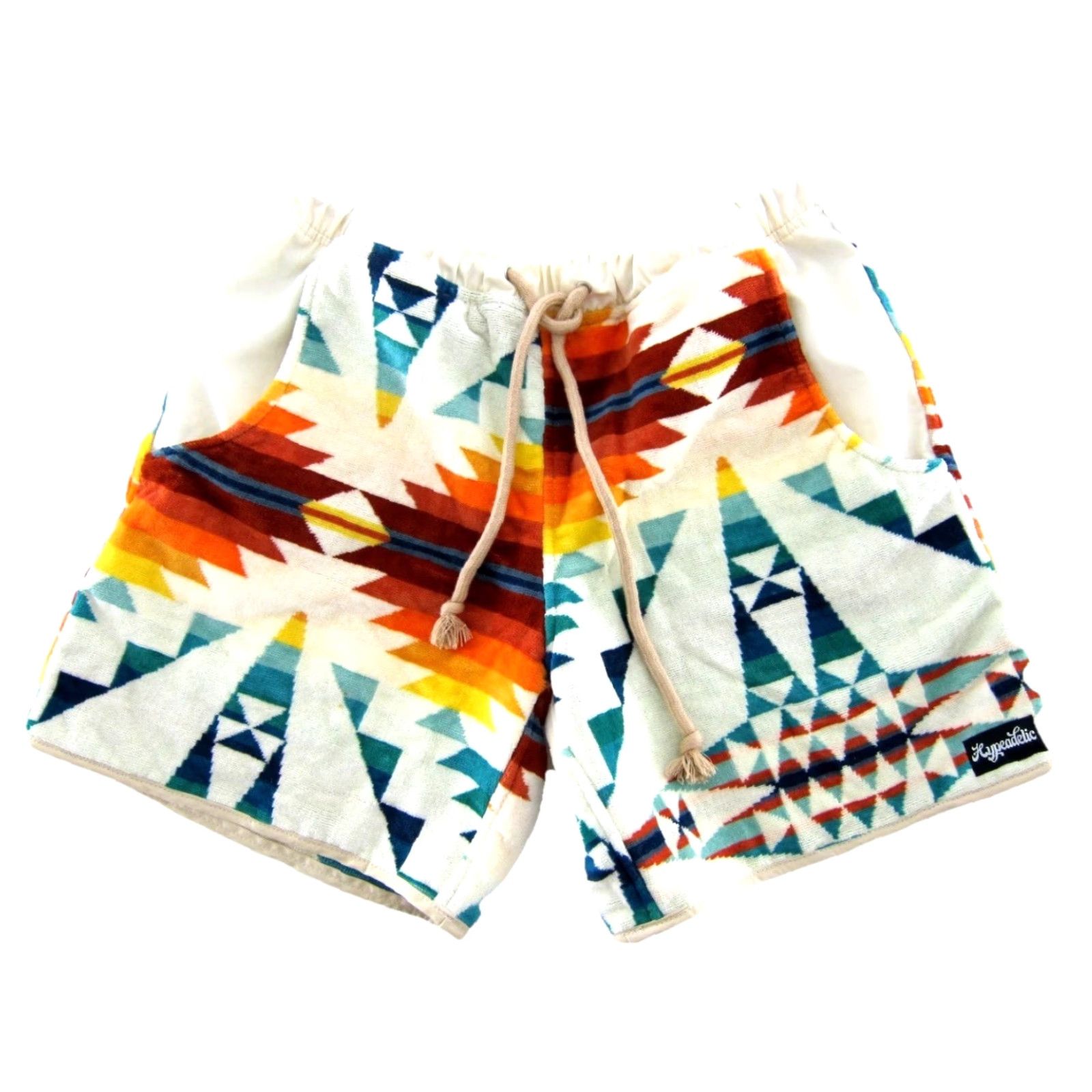 Pendleton Hypeadelic Custom Made Pendleton Beach Towel Ivory Green Orange Shorts Men Large Size US 33 - 2 Thumbnail