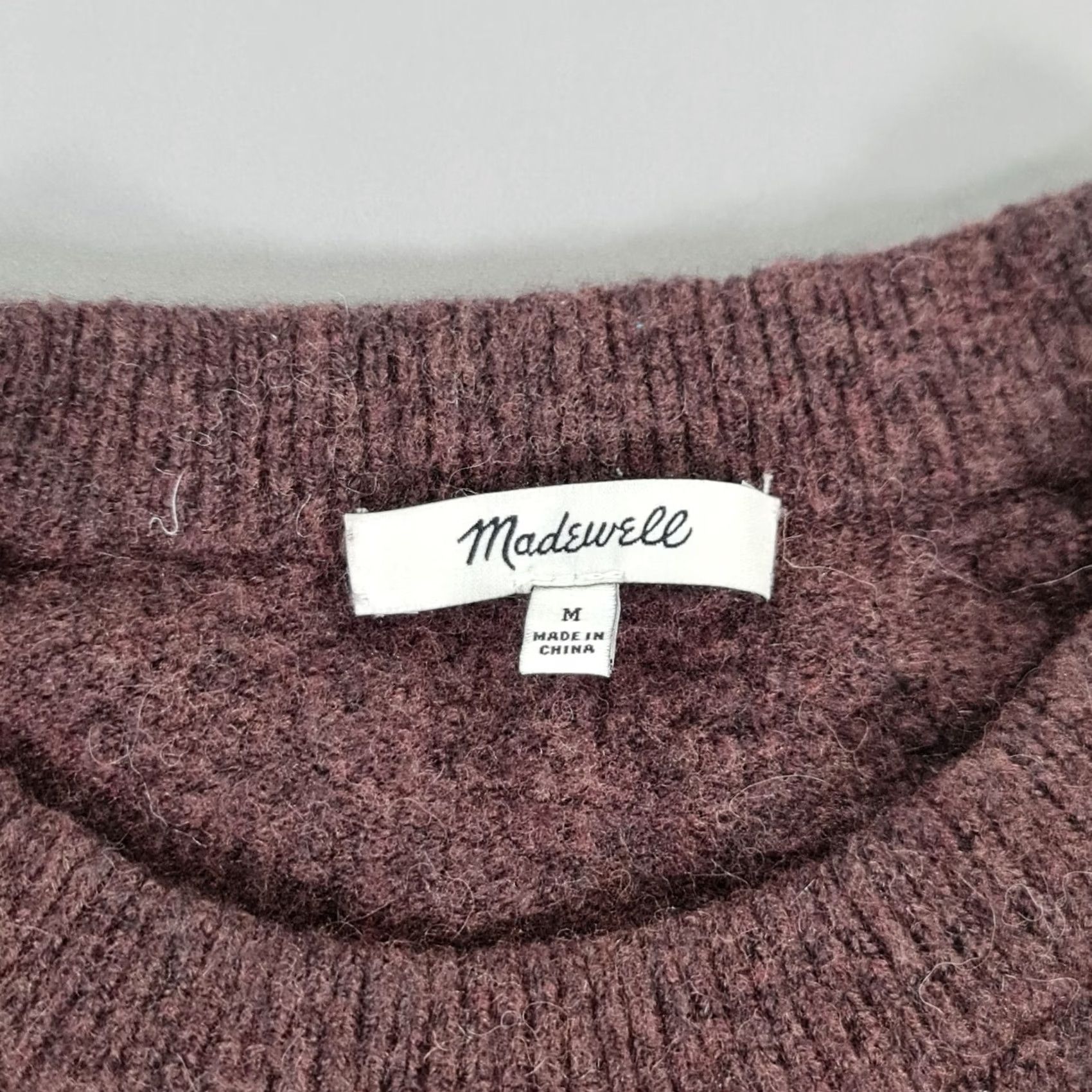 Madewell Madewell Jumper Womens Pullover Brown Medium Knit Crew Neck Buttoned Sleeves Casual 56% Nylon, 30% Wool, 10% Alpaca, 4% Elastane Mens? Size M / US 6-8 / IT 42-44 - 3 Thumbnail