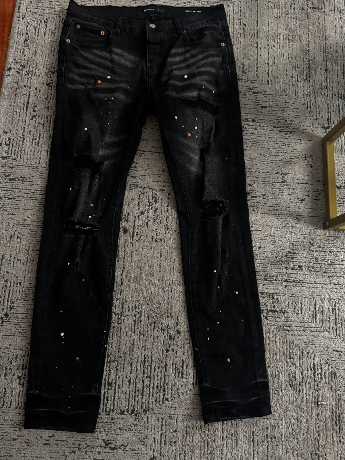 Designer Purple jeans Size US 32 / EU 48 - 1 Thumbnail