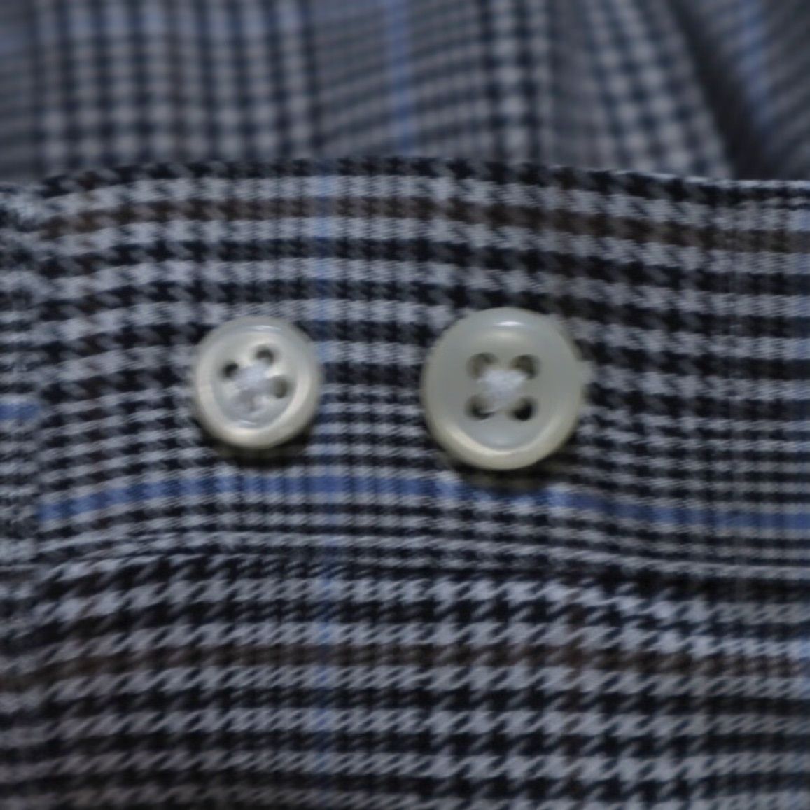 Peter Millar Peter Millar Houndstooth Button Down Oxford Shirt Gray Men's M Size US M / EU 48-50 / 2 - 7 Thumbnail