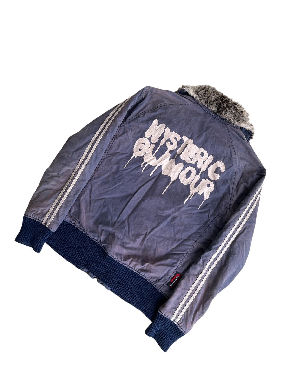 Hysteric Glamour 1990s Hysteric Glamour Dripping Logo Fur Bomber Jacket Size US S / EU 44-46 / 1 - 2 Thumbnail