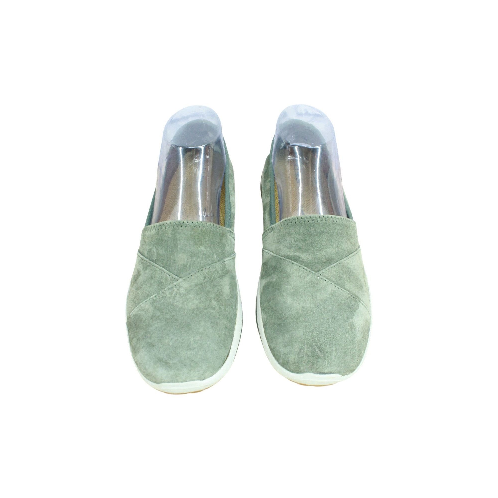 L.L. Bean LL Bean Back Cove Green Nubuck Slip-On Flats Size US 7 / IT 37 - 5 Thumbnail