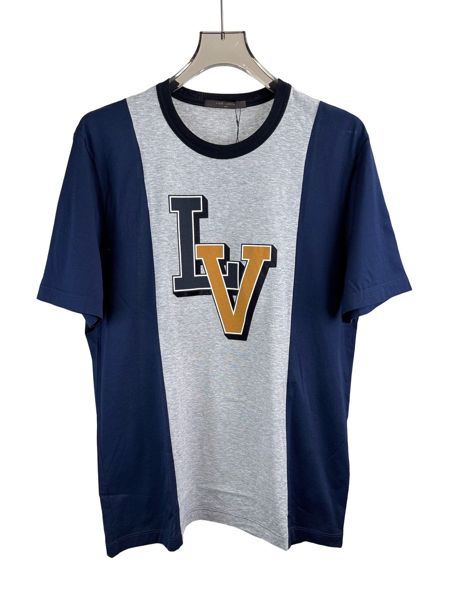 Louis Vuitton Louis Vuitton Tri-Color Block LV Logo T-Shirt XL Size US XL / EU 56 / 4 - 1 Thumbnail
