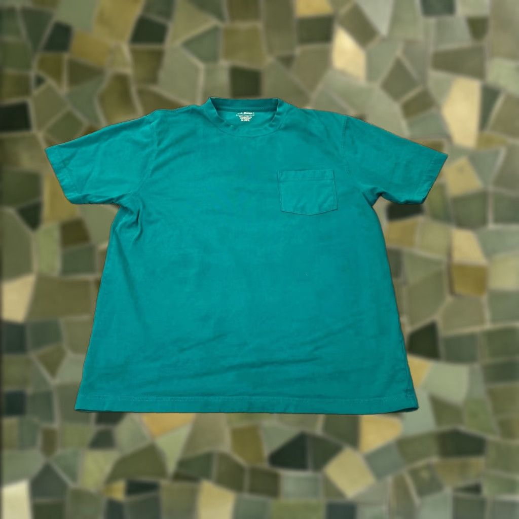 Vintage L.L. Bean Pocket Shirt Mens M Teal Blue Crew Neck Short Sleeve Jersey Regular Fit Pockets T-Shirt Size US M / EU 48-50 / 2 - 1 Thumbnail