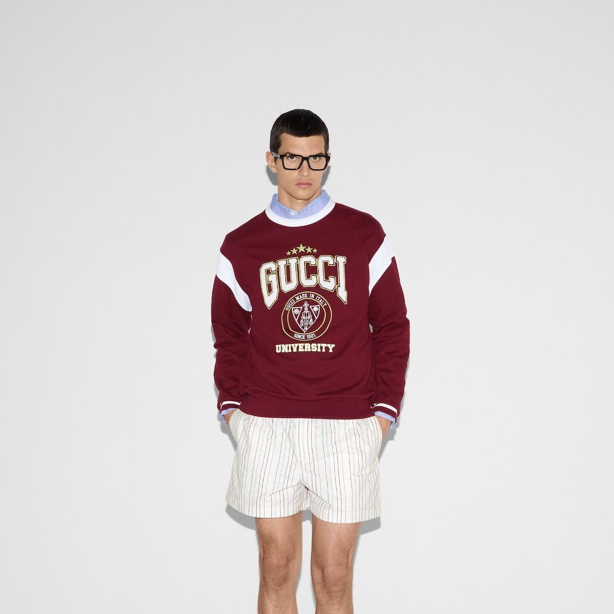 Gucci o1s1wg110925 Embroidered Cotton Jersey Sweatshirt Size US XL / EU 56 / 4 - 6 Thumbnail