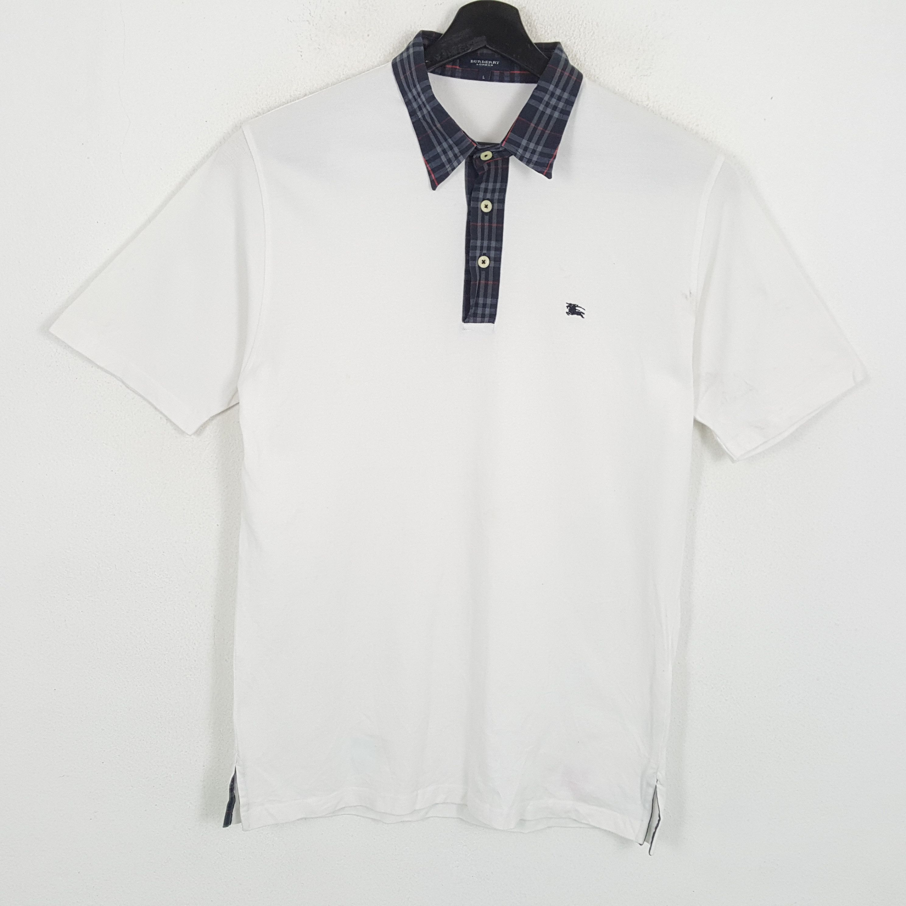 Burberry × Vintage BURBERRY LONDON Small Logo Design Casual Polos Size US M / EU 48-50 / 2 - 1 Thumbnail