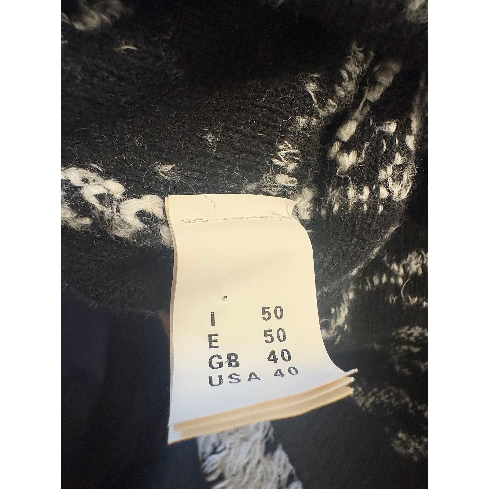 Moschino Moschino Couture Black & White Long Woll Texture Sweater Size S / US 4 / IT 40 - 4 Thumbnail
