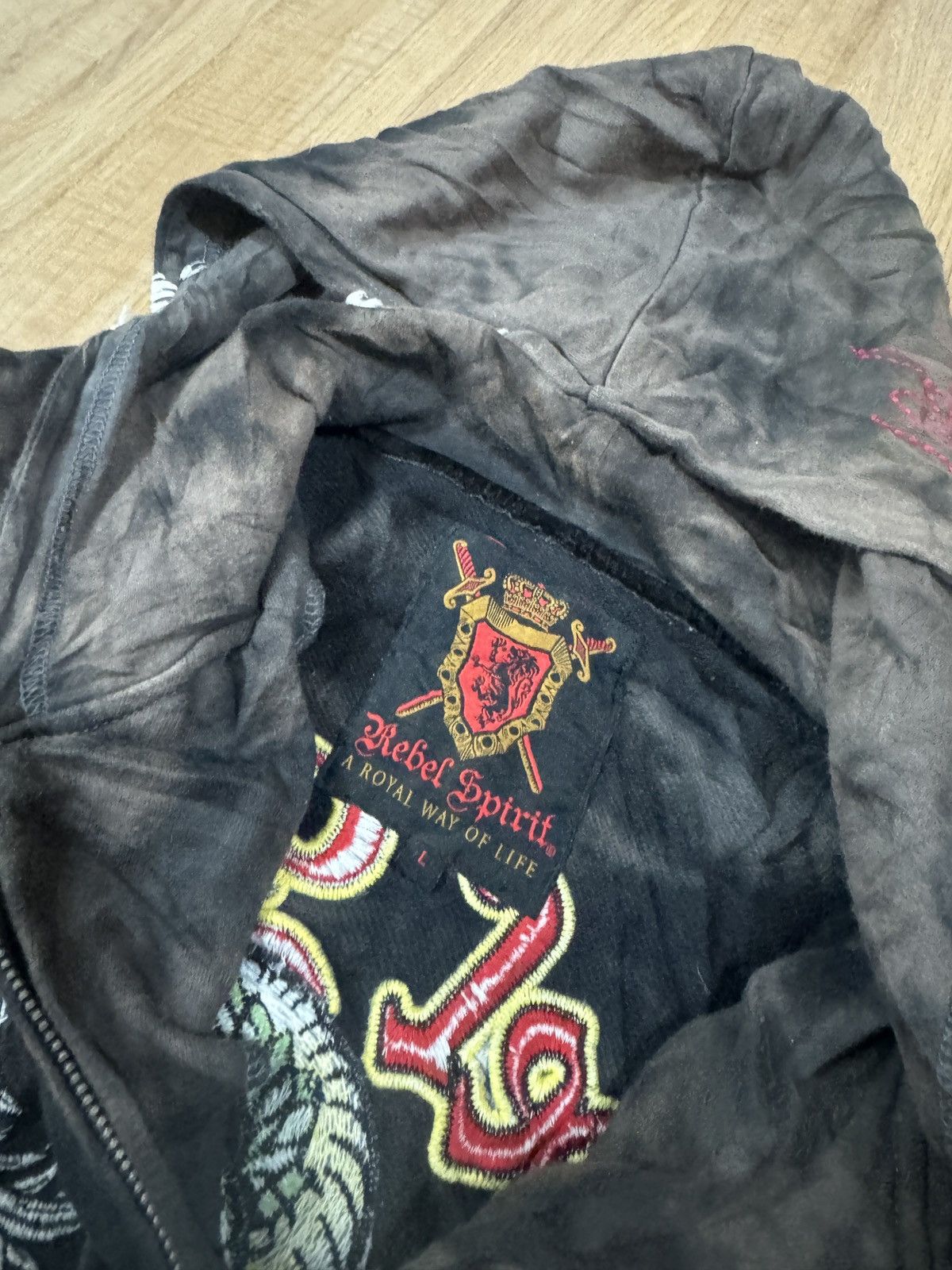If Six Was Nine REBEL SPIRIT TIE DYE EMBROIDERY ZIPPER HOODIE Size US L / EU 52-54 / 3 - 2 Thumbnail