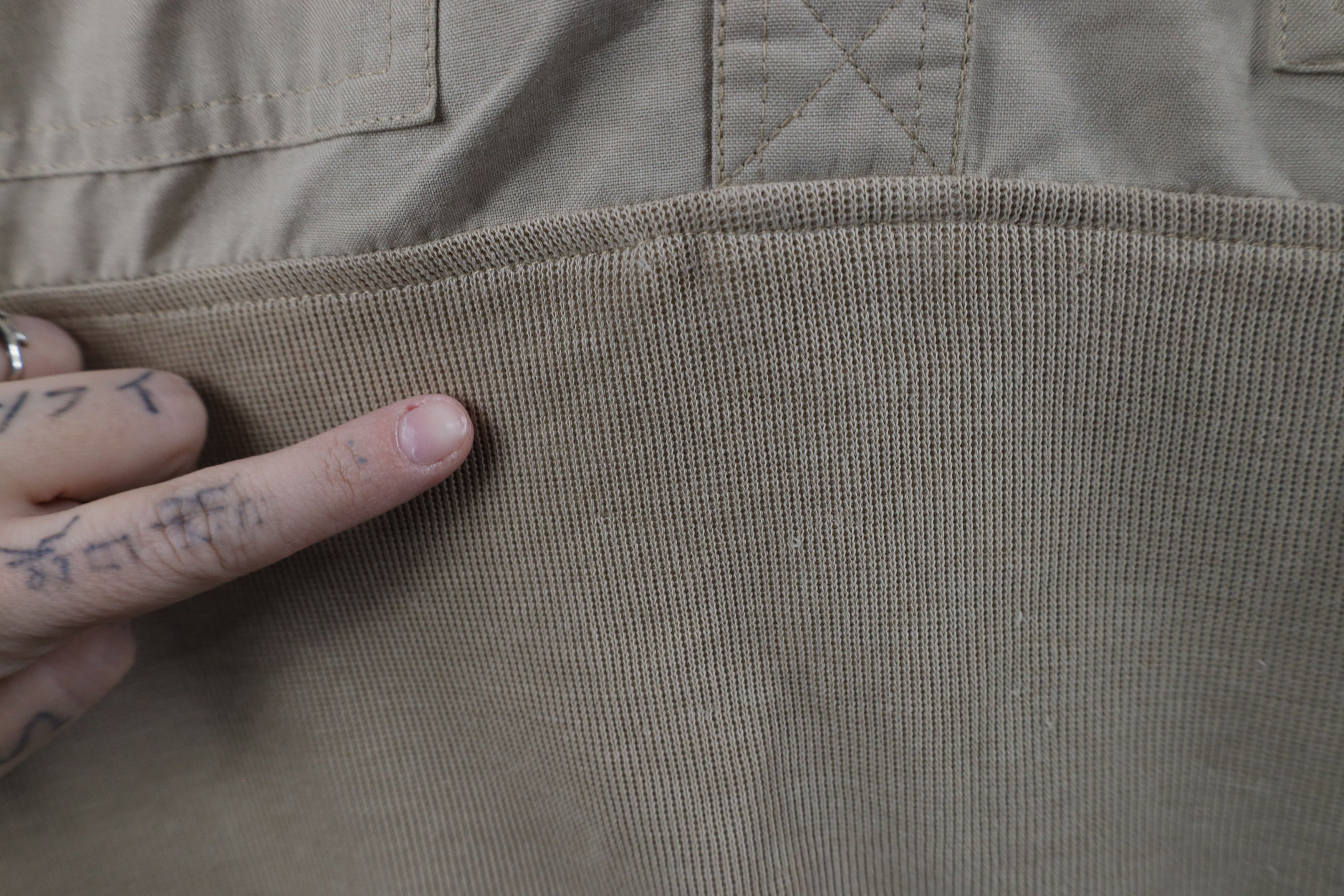 Vintage Vintage 90s Streetwear Waffle Knit Pullover Polo Beige Size US L / EU 52-54 / 3 - 4 Thumbnail
