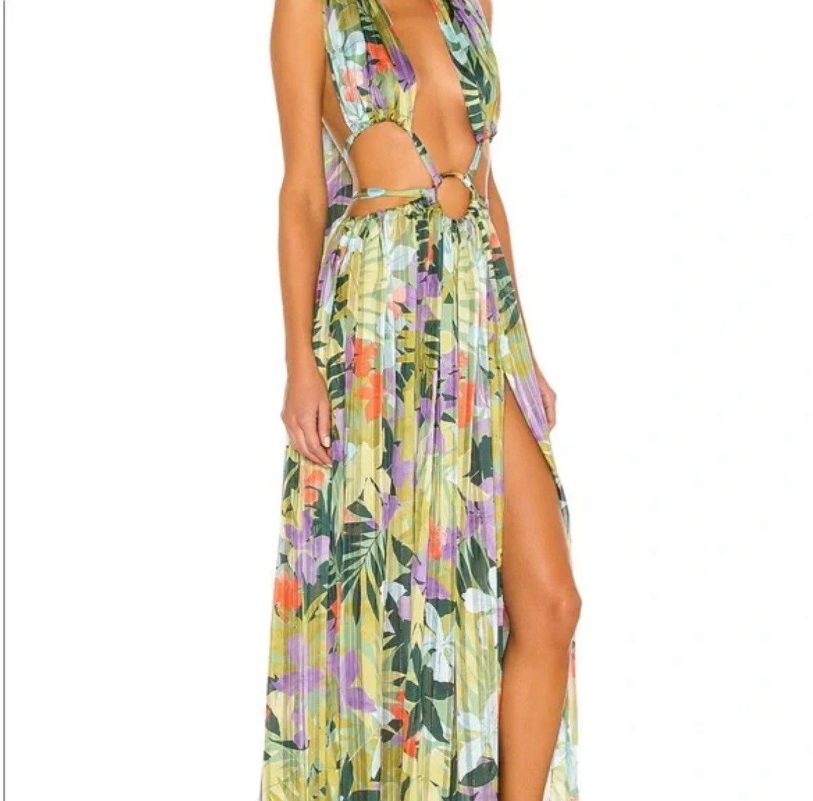Bronx and Banco NWOT BRONX AND BANCO Tropics Maxi Dress Silk cutout dress XS Size XS / US 0-2 / IT 36-38 - 2 Thumbnail