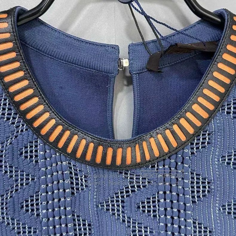Louis Vuitton Louis Vuitton Blue Woven Cutout Dress Size S / US 4 / IT 40 - 5 Thumbnail