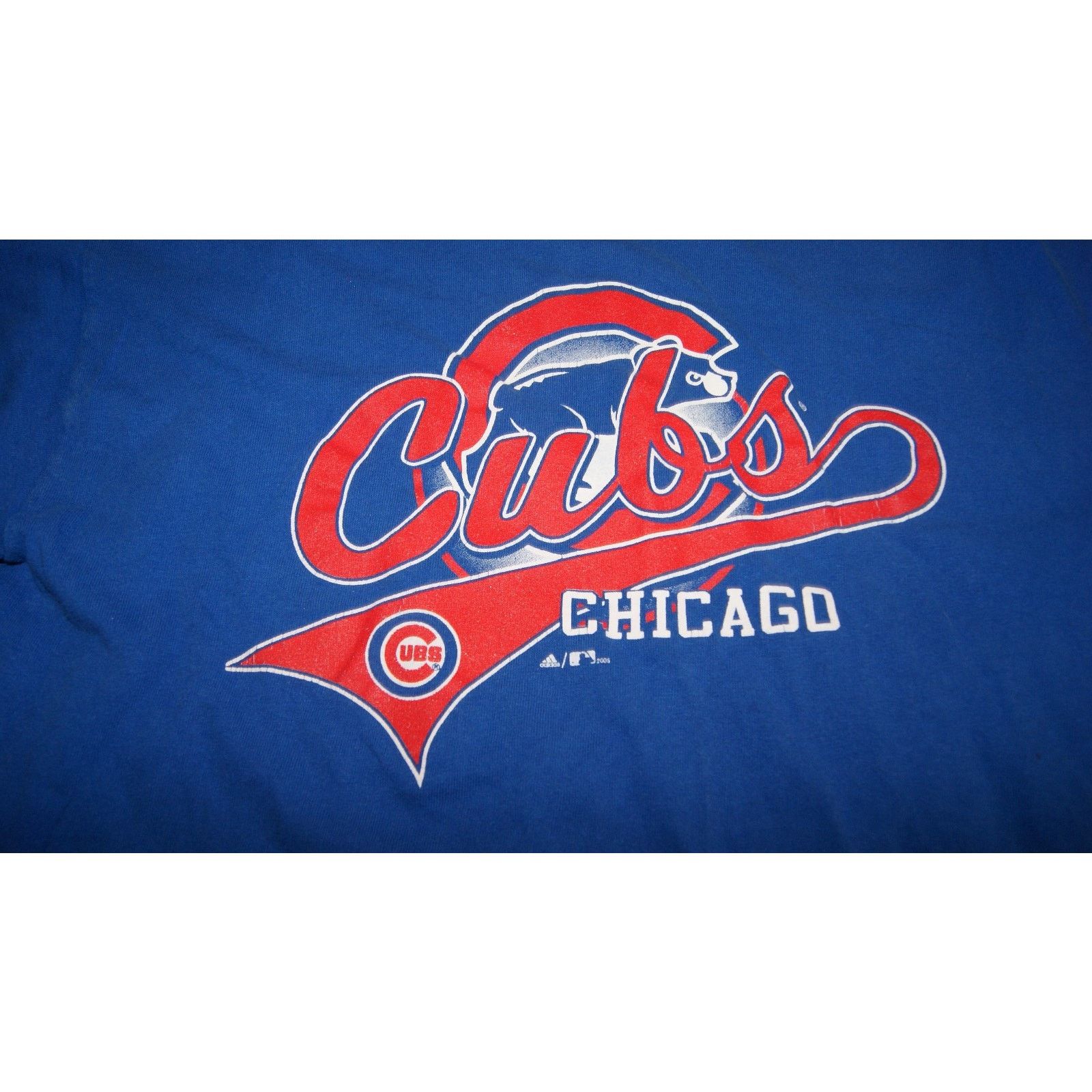 Adidas VTG Chicago Cubs Adidas 2006 Script Logo Blue Mens M TShirt Size US M / EU 48-50 / 2 - 3 Thumbnail