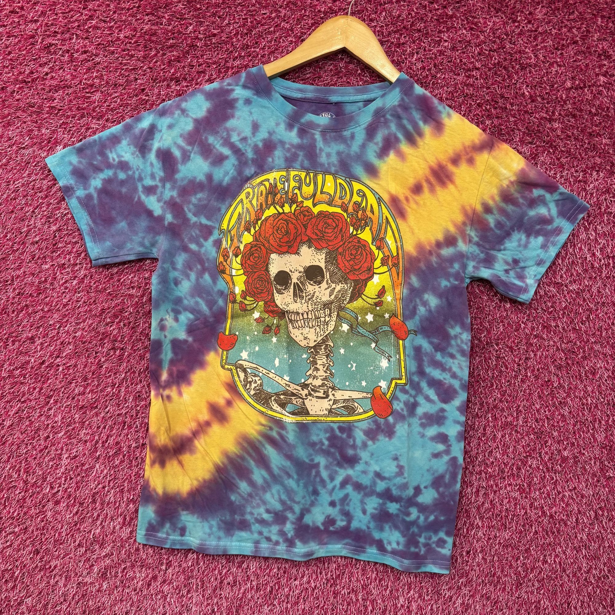 Grateful Dead Grateful Dead - Blue Purple Yellow Tie Dye Skeleton T- Shirt Size S / US 4 / IT 40 - 3 Thumbnail