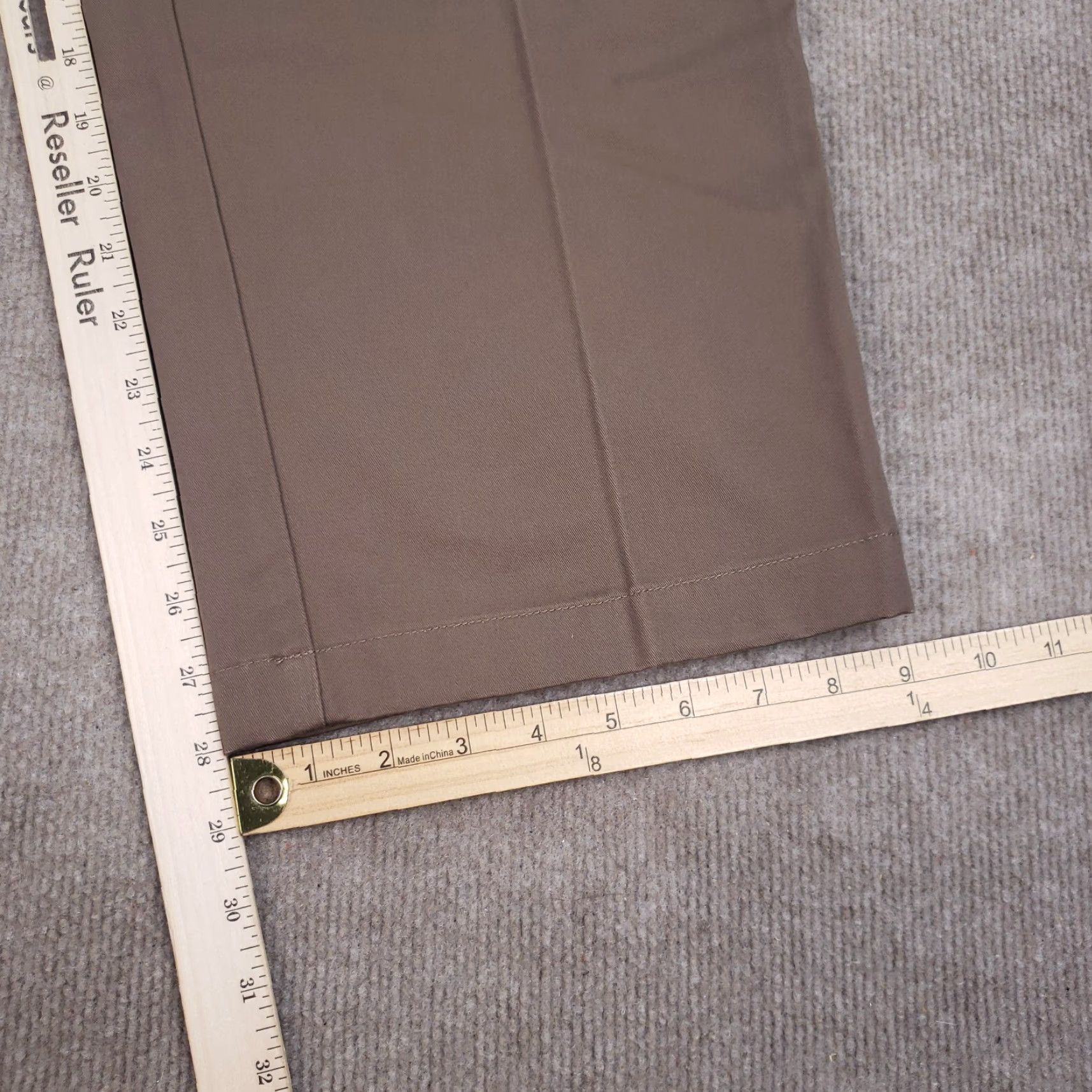 Haggar Haggar Khaki Pants Mens Size 38x29 Brown Flat Front Straight Leg Casual Size US 38 / EU 54 - 3 Thumbnail