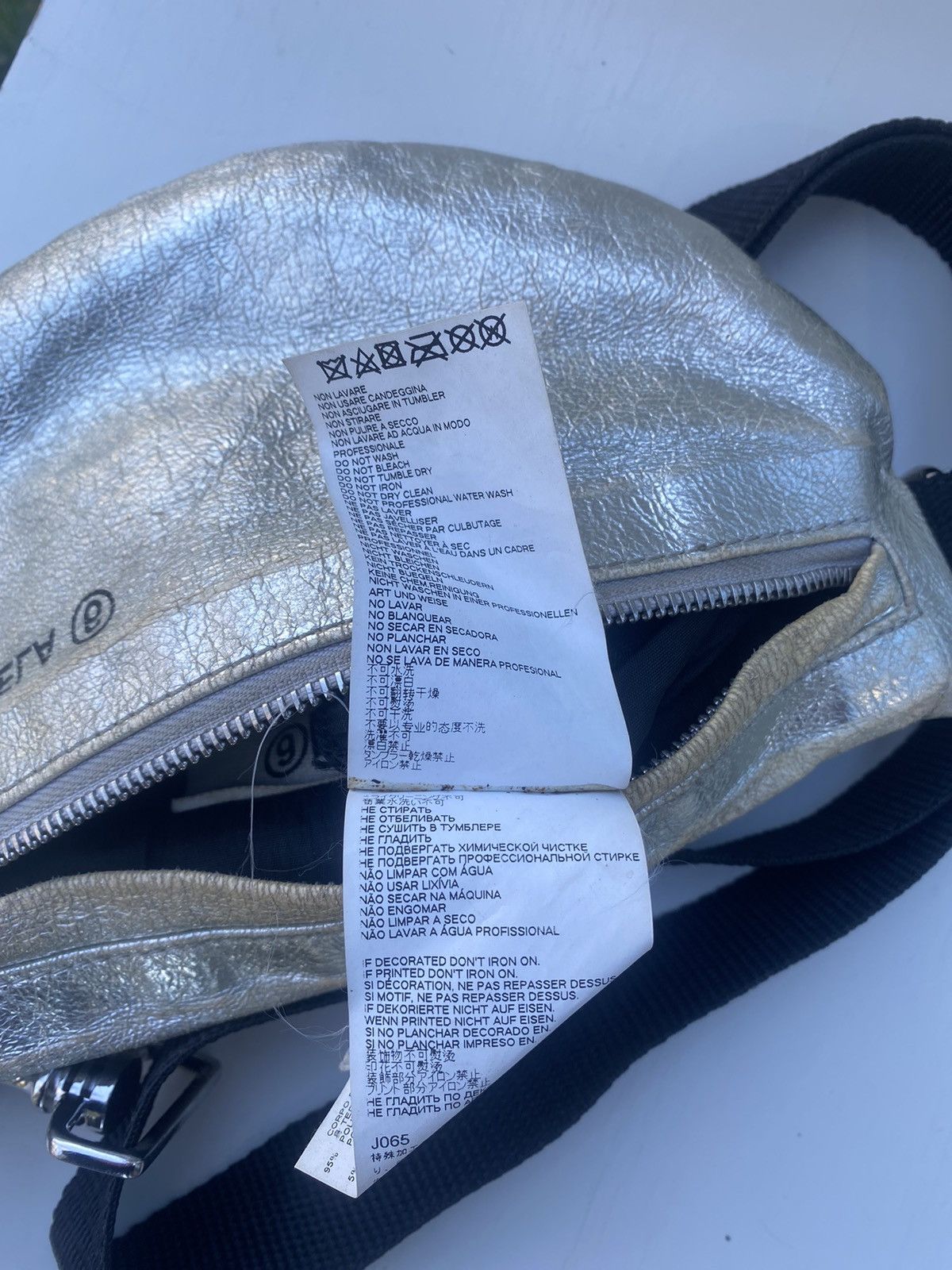 Maison Margiela MAISON MARGIELA TWO COMPARTMENT BUM BAG - SILVER Size ONE SIZE - 8 Thumbnail