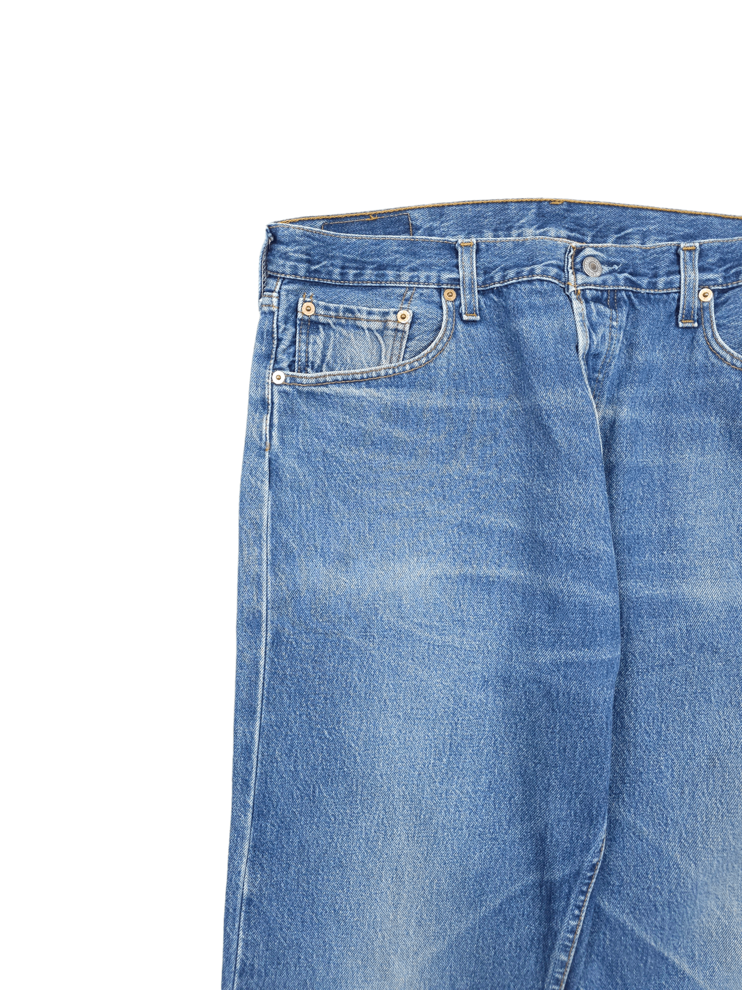 Levi's × Levi's Vintage Clothing × Vintage 💎 38/32 Vintage 90's Levi's 501 Washed Straight Denim Jeans Size US 38 / EU 54 - 3 Thumbnail