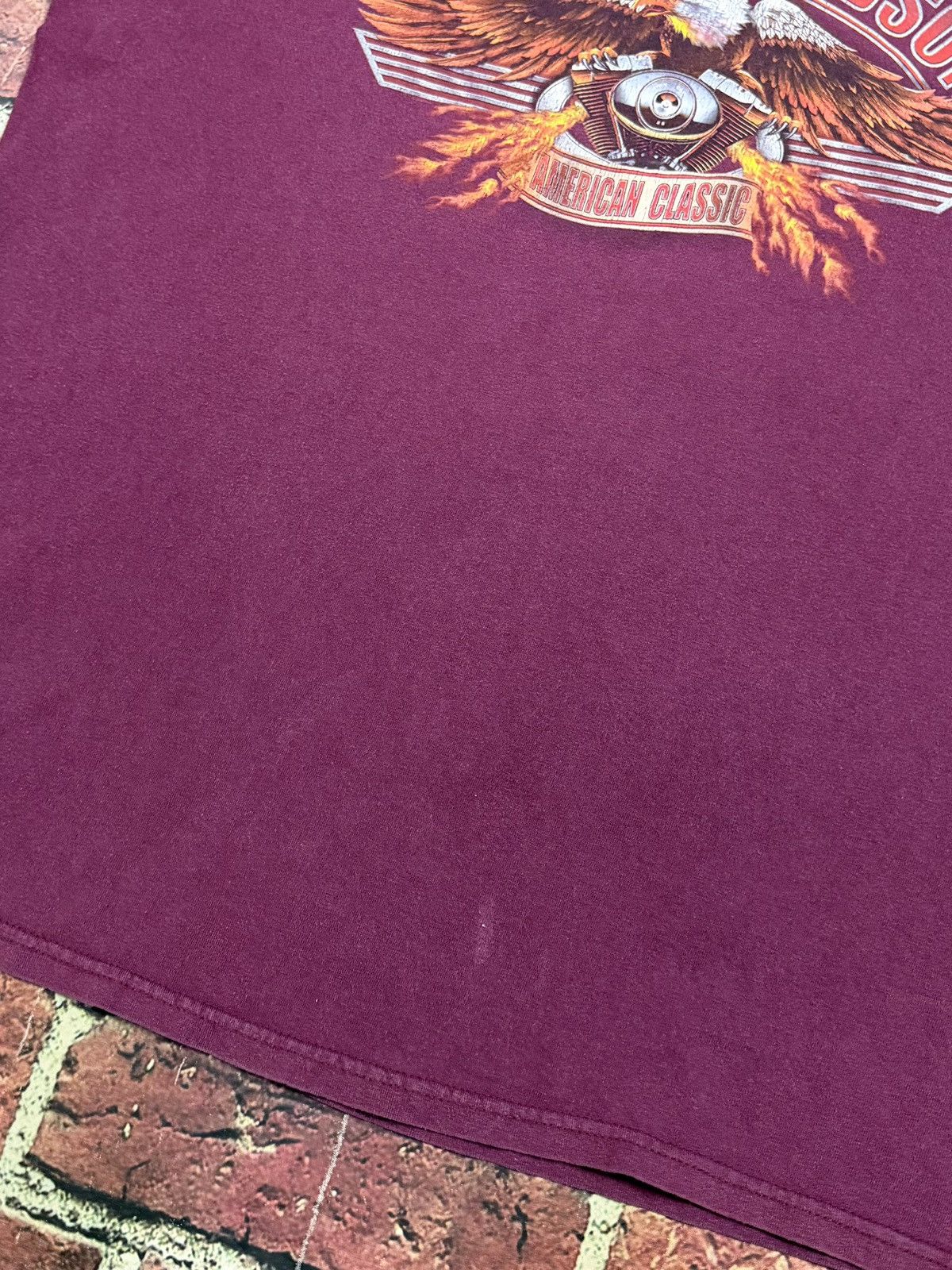Harley Davidson Harley Davidson Maroon T Shirt Eagle Flames Winchester VA Size US XL / EU 56 / 4 - 8 Thumbnail