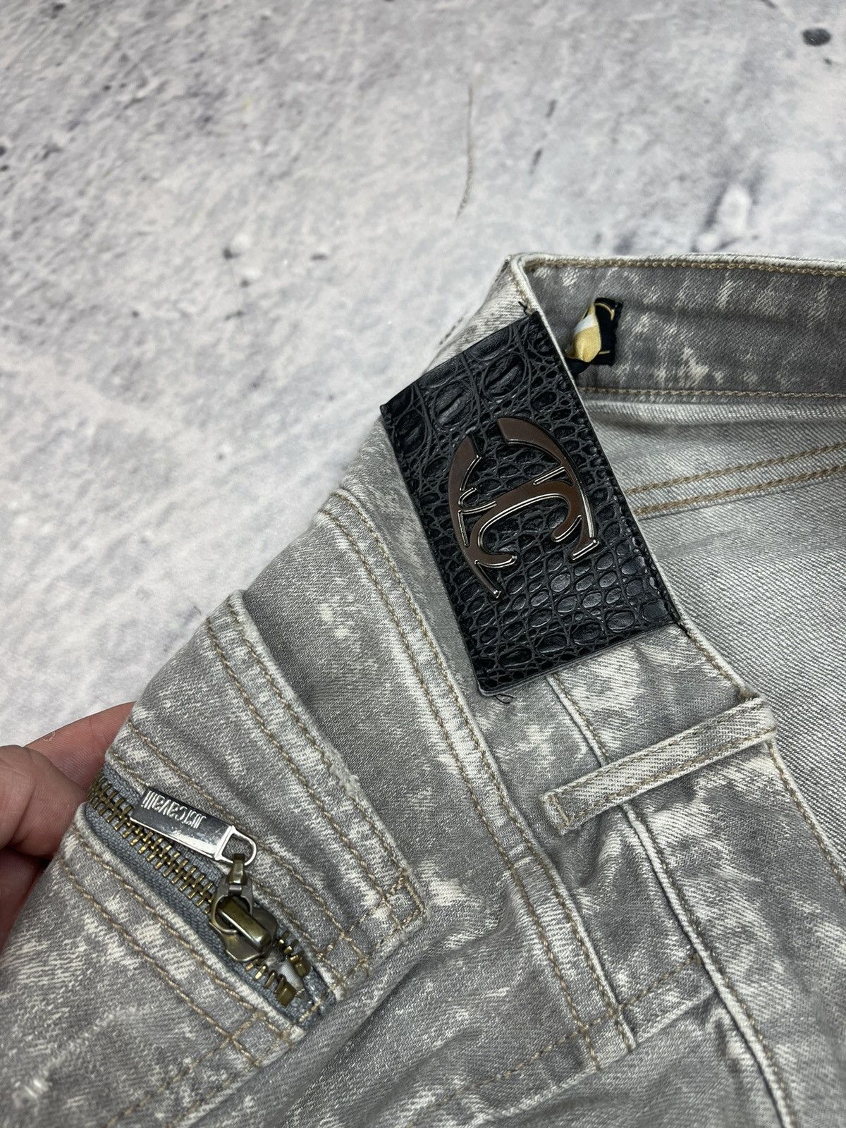 Hysteric Glamour × Just Cavalli Avant Garde Just Cavalli jeans gray pants Y2K Size 28" / US 6 / IT 42 - 8 Thumbnail