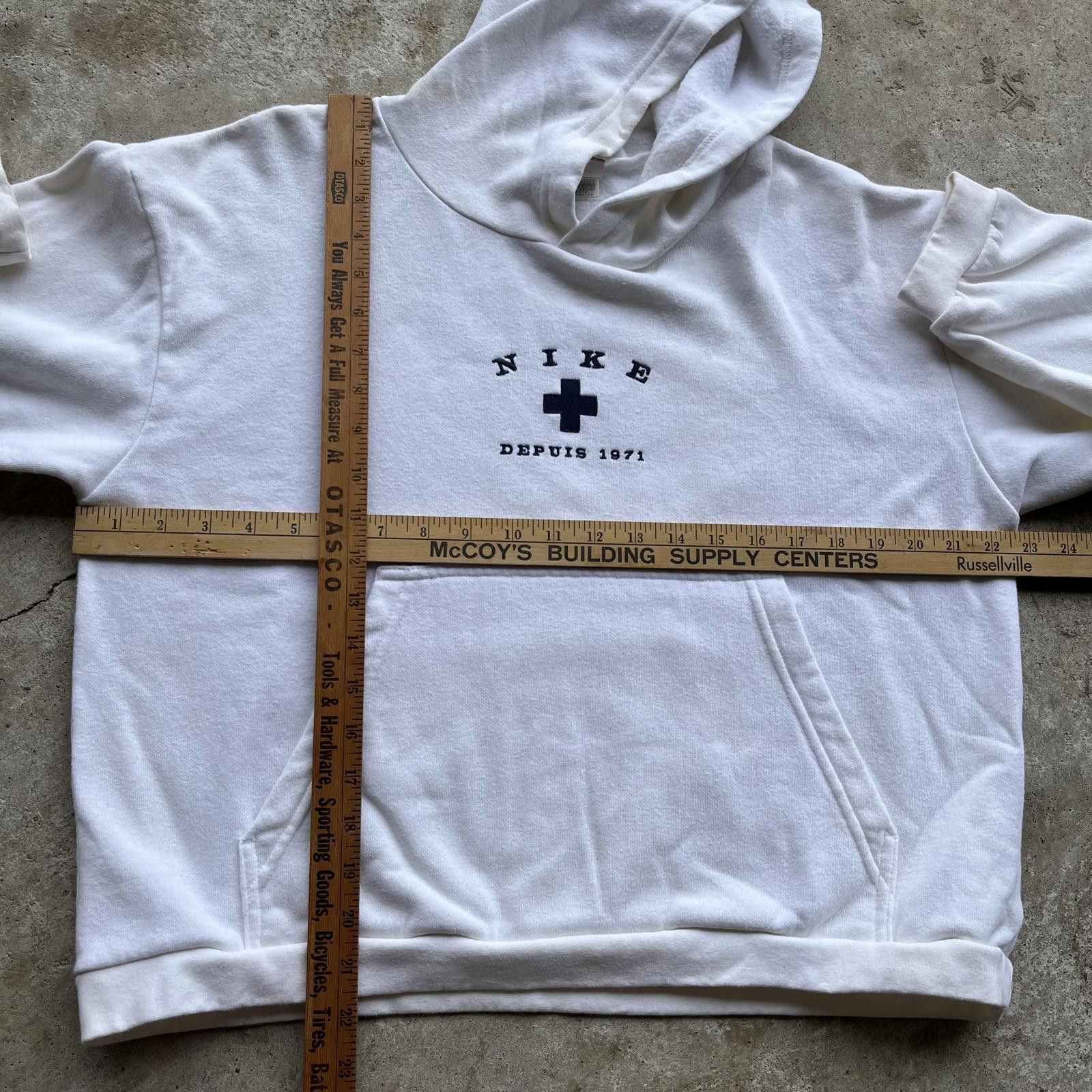Nike × Vintage Vintage Y2K Nike Grunge Embroidered Cropped Center Hoodie Size L / US 10 / IT 46 - 4 Thumbnail